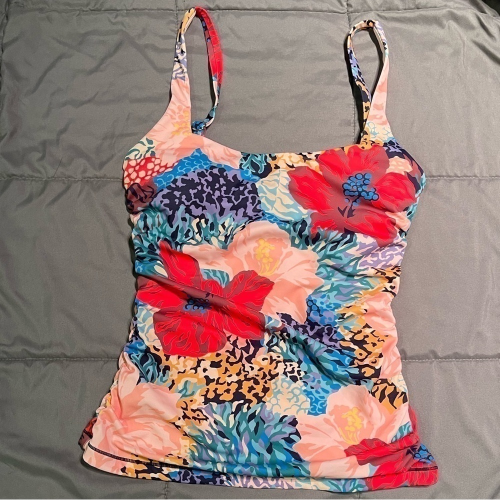 NWOT Womens Athleta Square Neck Bra Cup Print Tankini, Multiple Sizes - Picture 3 of 15